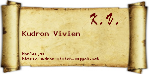 Kudron Vivien névjegykártya