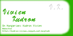 vivien kudron business card